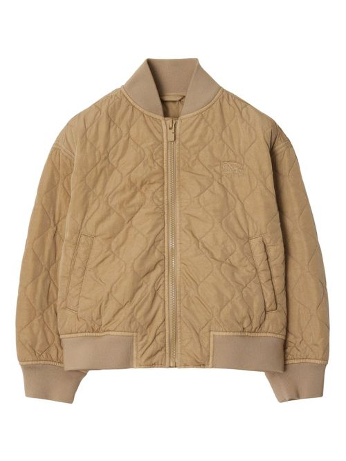Quilted bomber jacket - Neutrals