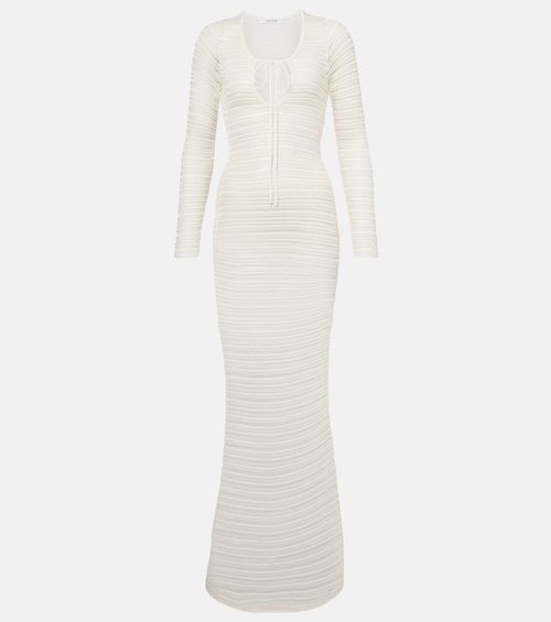 Sheer crochet maxi dress