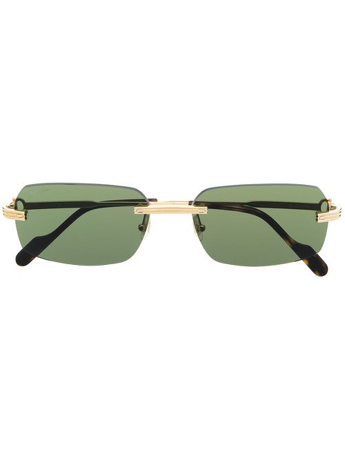 Square-frame sunglasses - Gold