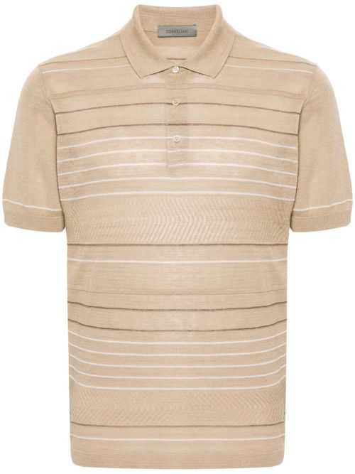 Striped polo shirt - Neutrals