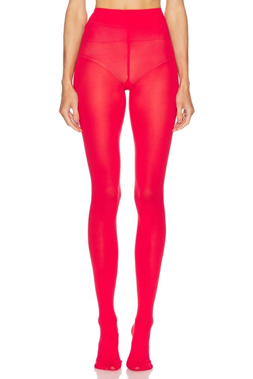 SWEDISH STOCKINGS Olivia Premium Tights in Sharp Red - Red. S also in