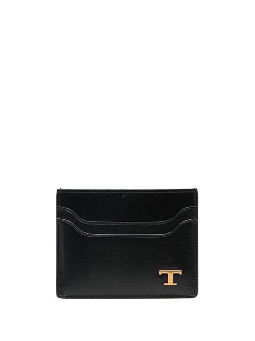 Calf leather card holder - Black