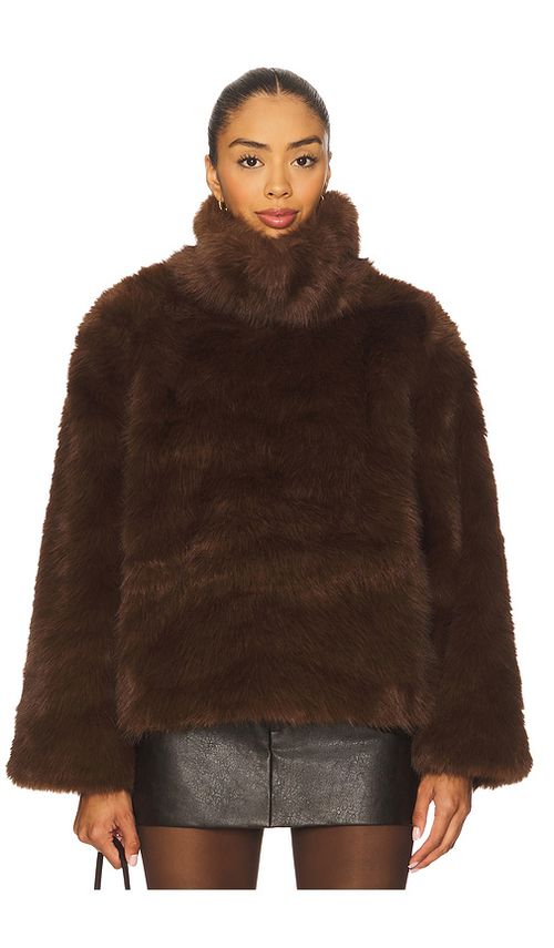 Bardot Renata Faux Fur Jumper in Chocolate. 2. Also