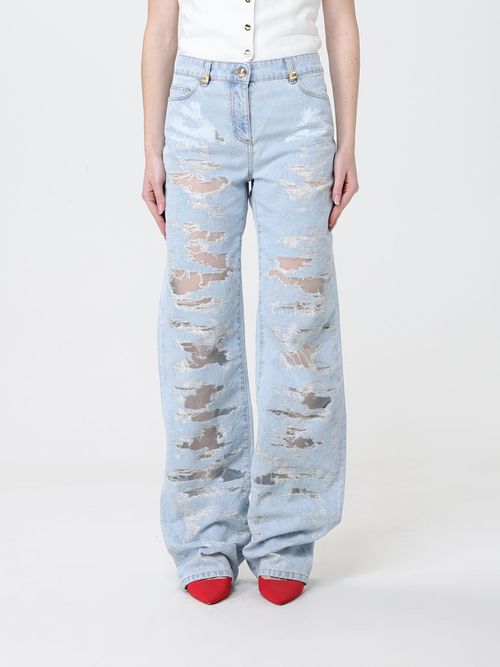 Jeans Woman color Gnawed Blue