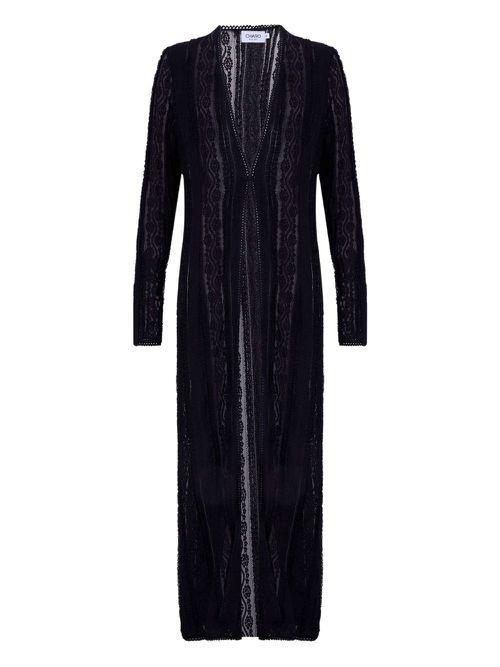 Charo Ruiz Ibiza Inar mesh coat - Black