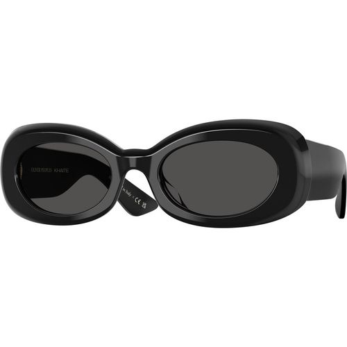 Oliver Peoples Vrouw Oliver Peoples OV5606SU 1992C 100587 Zonnebrillen Acetaat Zwart Grijs Rotonde Normaa