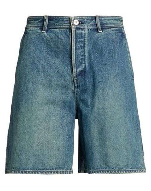Man Denim shorts Blue Size 31 Cotton, Ovine leather