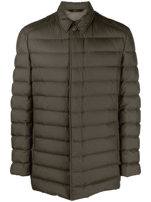 Two-pocket quilted jacket - Green