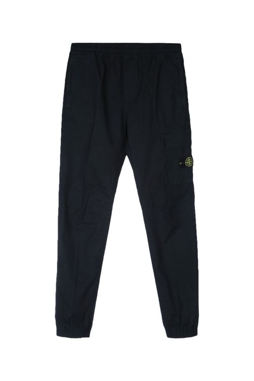 Cotton-Elastan Cargo Joggers — Navy