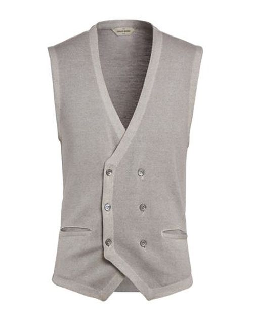 Vintage Man Cardigan Grey Size 38 Virgin Wool