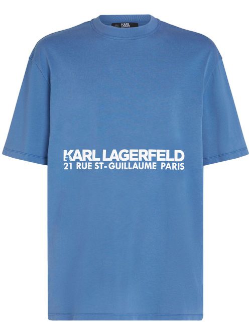 Logo-print organic cotton T-shirt - Blue