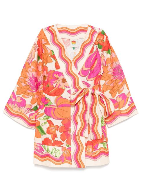 FARM Rio linen mini dress - Orange