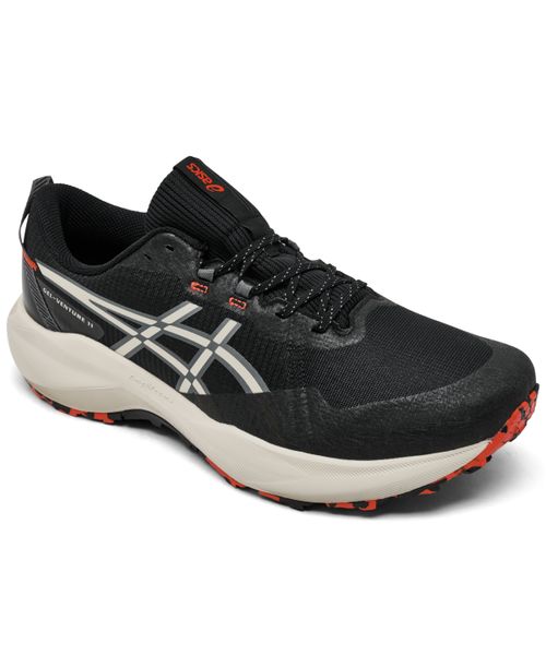 Men's Gel-Venture 11 Wide-Width Trail Running Sneakers from Finish Line - Black, Light Dust