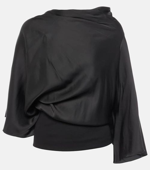 Cylinder draped jersey top