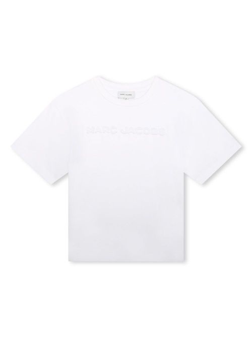 Logo-embossed cotton T-shirt - White