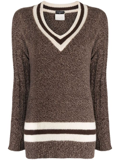 1996 CC wool jumper - Brown