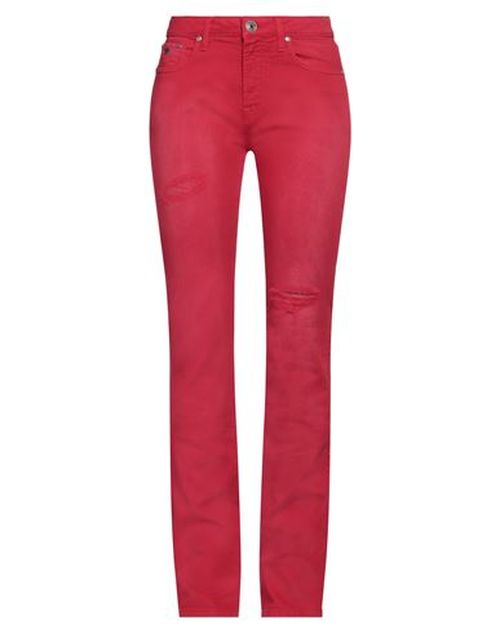 Woman Jeans Red Size 27 Cotton, Elastane