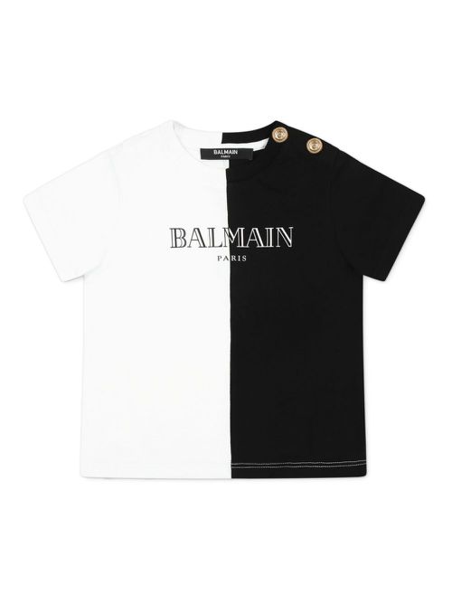 Two-tone logo-print T-shirt - White