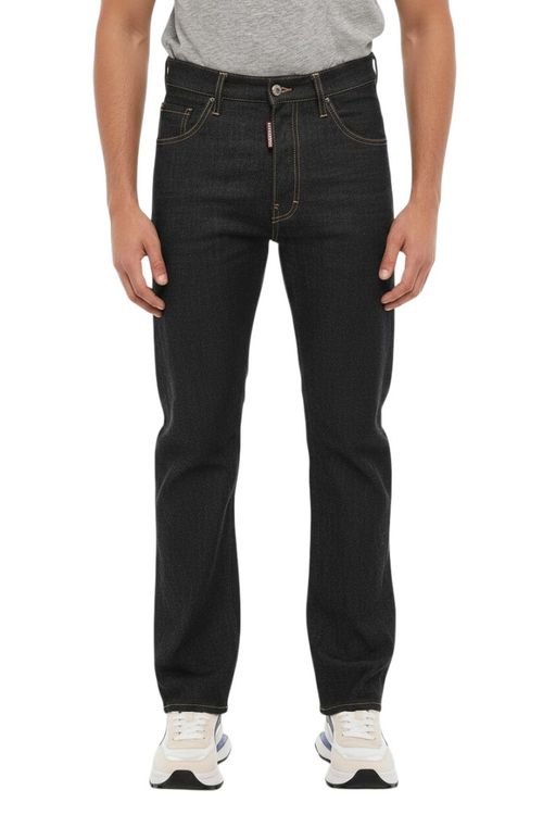 Dark Blue Mid Rise Jeans