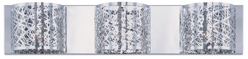 Inca 3-Light Bathroom Vanity Light, Polished Chrome