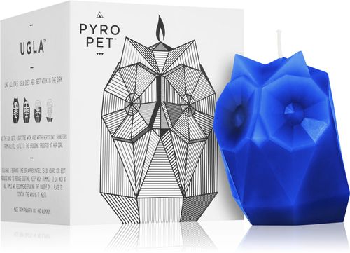 54 Celsius PyroPet UGLA (Owl) decorative candle I. Electric Blue 11 cm