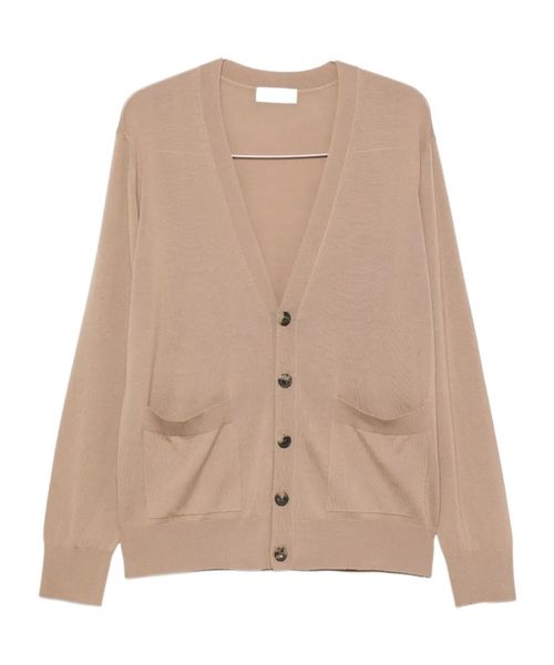 Long-sleeved button-down cardigan