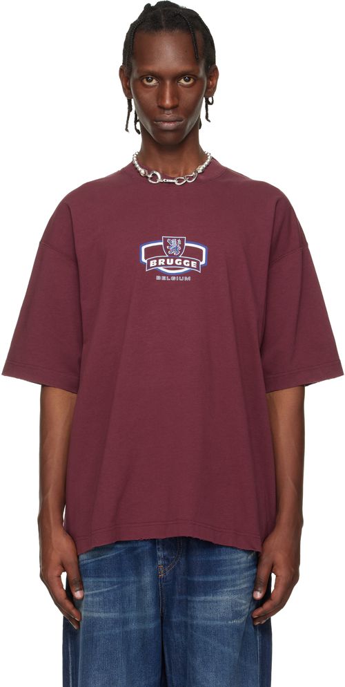 Burgundy 'Brugge' Tourist T-shirt