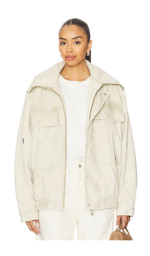 One Teaspoon Denim Utility Puffer Jacket in Ivory. - M also in XS, S