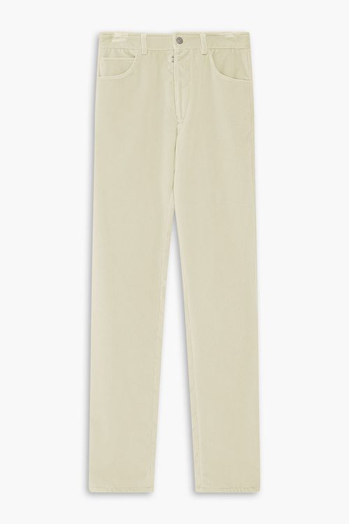 Cotton-velvet pants - Neutral - 30