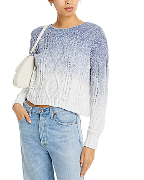Chenille Cable Crew Sweater