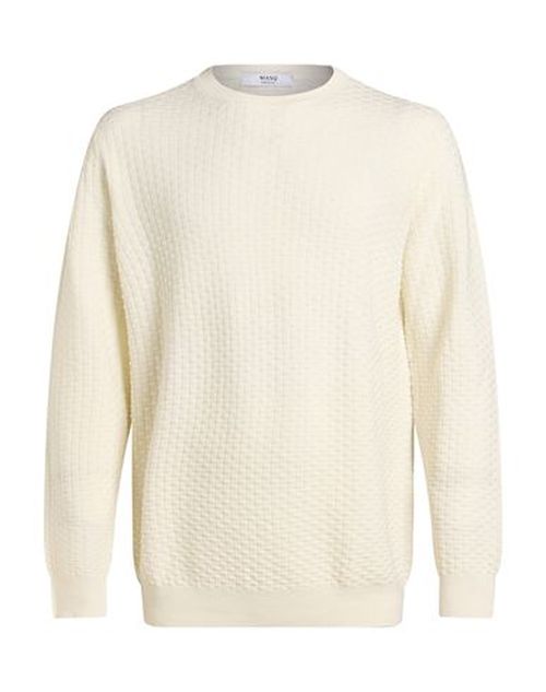 Man Sweater White Size 48 Merino Wool