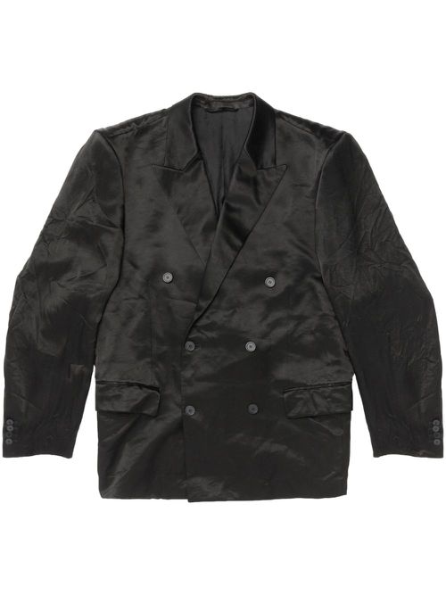 Peak-lapels double-breasted blazer - Black