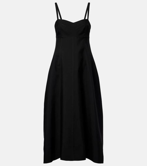 Gabardine midi dress