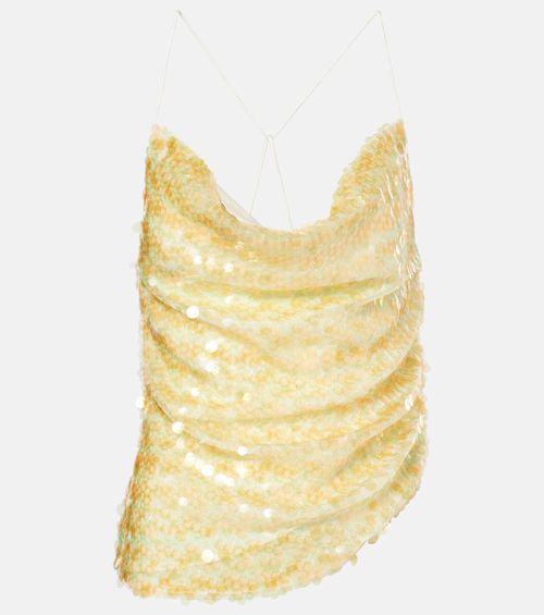 Xu Zhi Sequined layered midi skirt