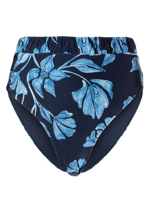 Nightflower floral-print bikini riefs - Blue