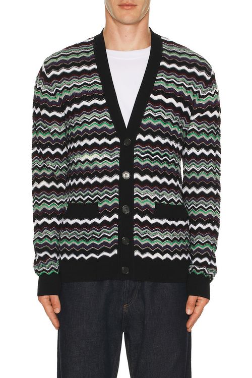 Missoni Buttoned Cardigan in Blue & Green Tones - Blue. 52 also