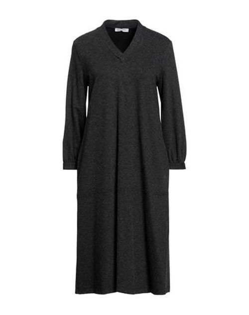 Woman Midi dress Charcoal Size 6 Viscose, Virgin Wool, Polyamide