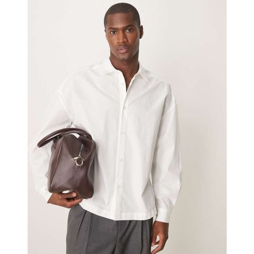 ASOS DESIGN Mens oversized drop shoulder shirt in white - X-Large