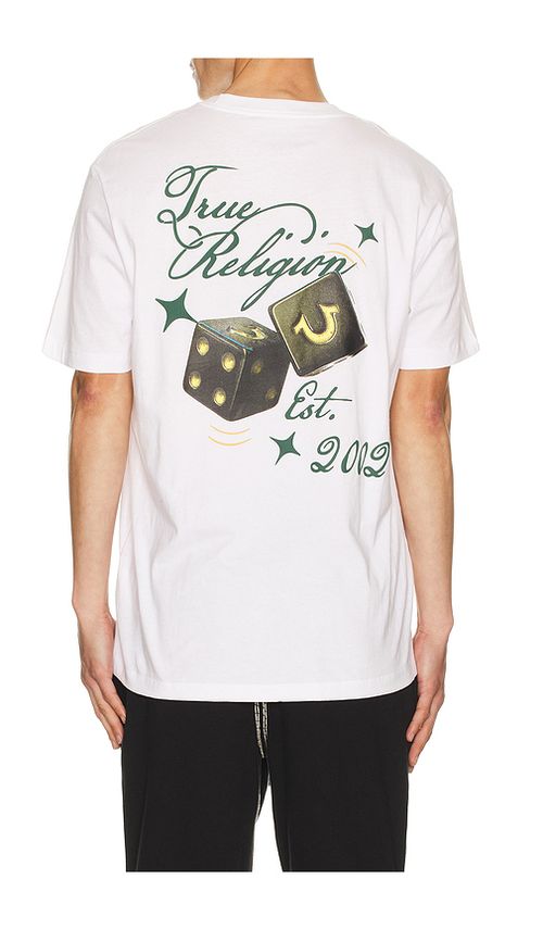 True Religion Dice Tee in White. L. Also in M, S, XL/1X