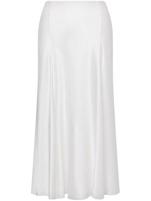 Mid-length straight skirt - White