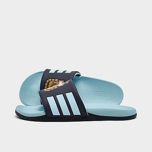 Men's Argentina Adilette Comfort 2.0 Slide Sandals in Night Navy/Dark Football Gold/Icey Blue