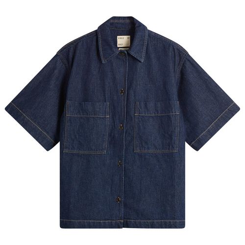 Women's Okinawa Denim Short Sleeve Shirt Blue