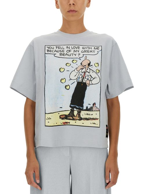 몽클레어 여성 Moncler X Olivia Oyl Graphic Printed Crewneck T-shirt 8C00003 M1808709
