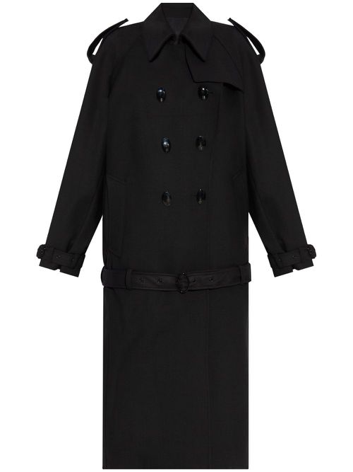 Double-breasted coat - Black