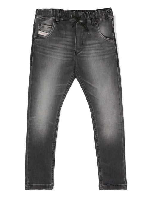 Slim-fit stonewashed jeans - Grey