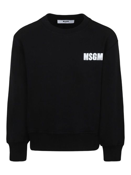 Logo-print cotton sweatshirt - Black