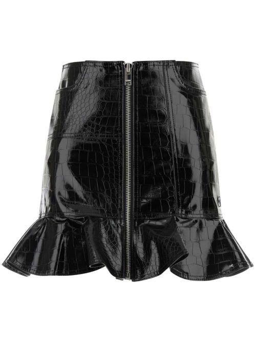 Future coated mini skirt - Black