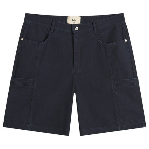 Men's Lunar Jean Short in Deep Indigo Herringbone