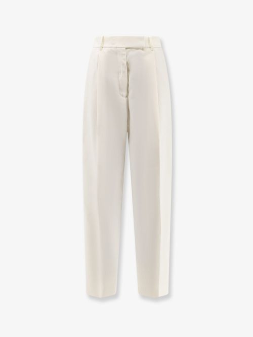 Virgin Wool Trousers — White