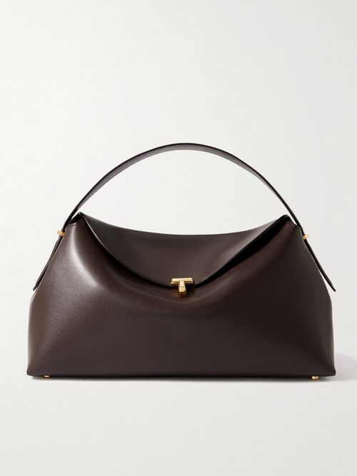 T-lock Leather Shoulder Bag - Brown